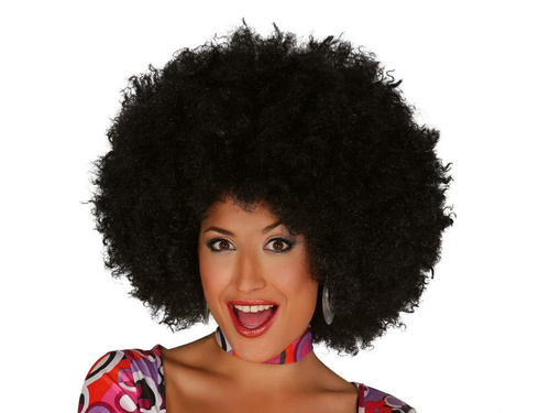 Afro fekete paróka - 1 db.