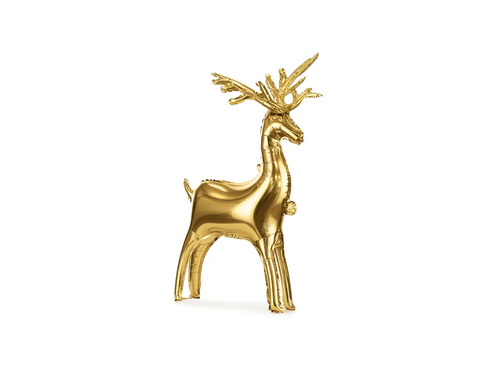 Arany rénszarvas fólialufi - 63 x 51 cm - 1 db.