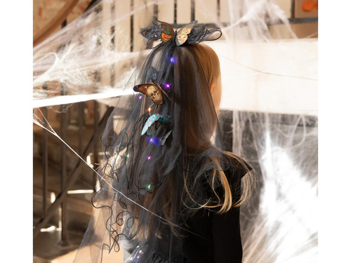Fekete fátyol Sötét pillangó LED fényekkel - 1 db.