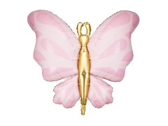 Rózsaszín pillangó fólialufi - 69 x 69 cm - 1 db.