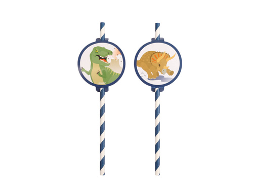 Dinoszauruszok szalmacsövek - 19,7 cm - 8 db.