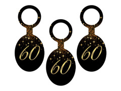 Pezsgő vodka medálok hatvanadik születésnapra - 8 db.