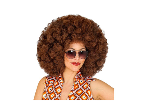 Barna nagy afro paróka