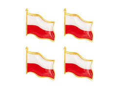 Lengyel zászló kitűző - 2,5 x 2 - 4 db.