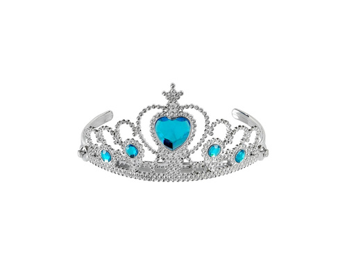 Ezüst tiara türkiz ékszerekkel