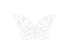 Papír dekoráció Pillangók nagy - 8 x 5 cm - 10 db.