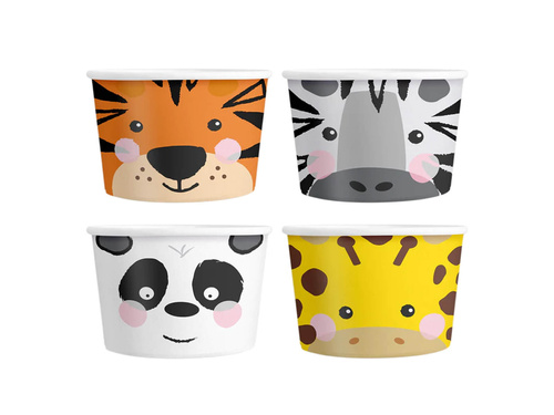 Papírpoharak fagylalthoz Animals - 150 ml - 4 db.