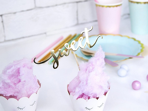 Szerelem arany tortaszedő - 13 cm - 6 db.