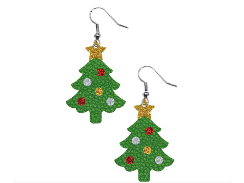 Karácsonyfa fülbevaló - 1 pár
