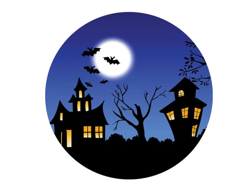 Dekoratív Halloween torta ostya - 20 cm