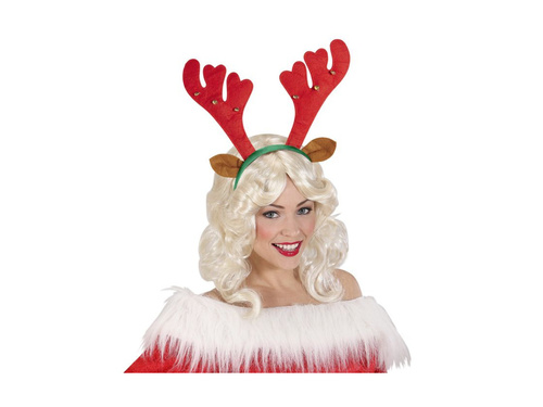 Rénszarvas szarvak harangokkal és fülekkel