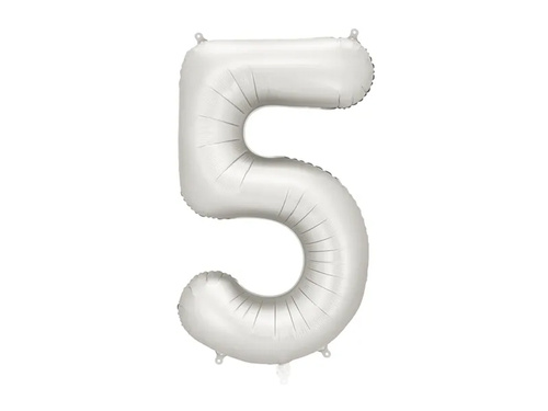 Fólialufi ezüst szám 5 - 86 cm - 1 db.