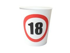 Papírpoharak születésnapokra Prohibition 18 - 250 ml - 6 db.