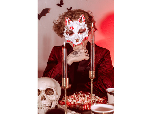 Véres farkas maszk - 17x20cm - 1 db.