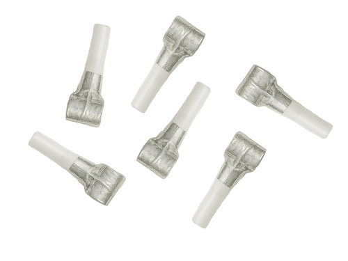 Trombitasípok kibontva ezüst - 6 db.