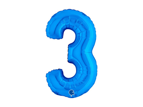 Fólia lufi 3 kék - 14" - 1 db.