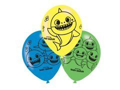 Baby Shark latex lufi - 27,5 cm - 6 db