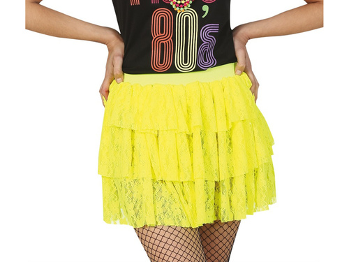 Csipke szoknya neonsárga