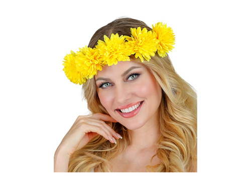Sárga virágos fejpánt