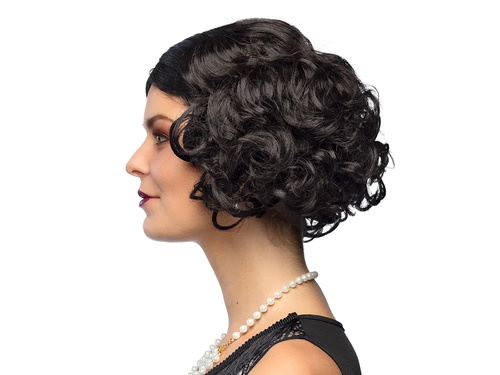 Retro fekete paróka - 1 db.