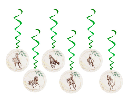 Lógó születésnapi dekoráció Lovak- 6 db.