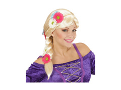 Rapunzel parókája virágokkal