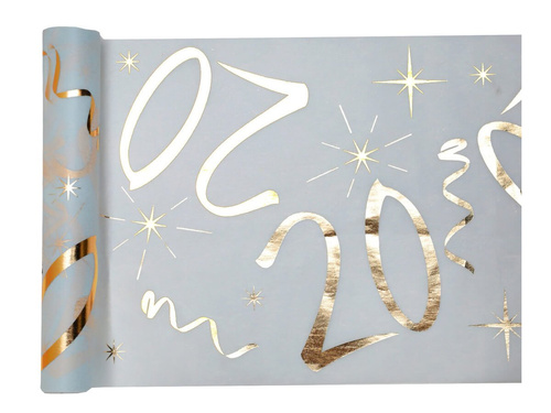 Nyomtatott asztali futó dekoráció 20. születésnapra - 30 cm x 5 m - 1 db.