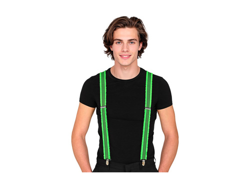 Neonzöld fodros nadrágtartó