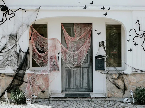 Halloween pók dekoráció - 103 x 75 x 9 cm - 1 db.