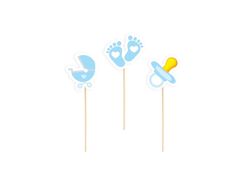 Babaköszöntő csákányok kék - 6 db.