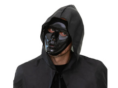Halloween maszk fekete - 1 db.