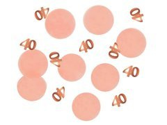 Negyvenedik születésnapi konfetti rózsaszín arany - 25g