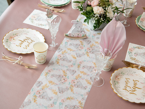 Asztali futó dekoráció Nyulak - 25 cm x 3 m - 1 db.