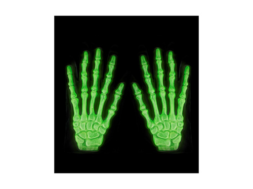 Sötétben világító 3D csontváz kesztyű