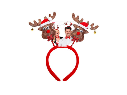 Rénszarvas fejpánt csengettyűkkel