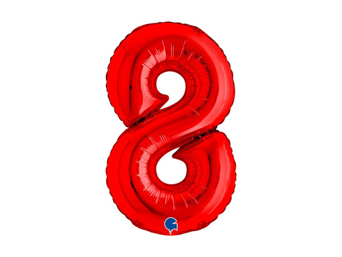 8-as számú piros fólialufi - 14" - 1 db.