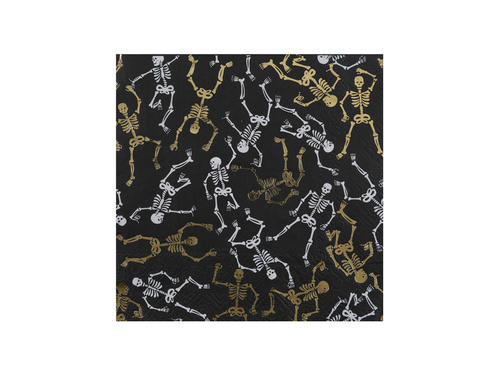 Halloween csontváz szalvéta - 33 cm - 10 db.