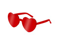 Szív szemüveg - piros - 1 db.