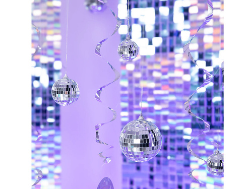 Ezüst diszkógömb - 7 cm - 6 db.