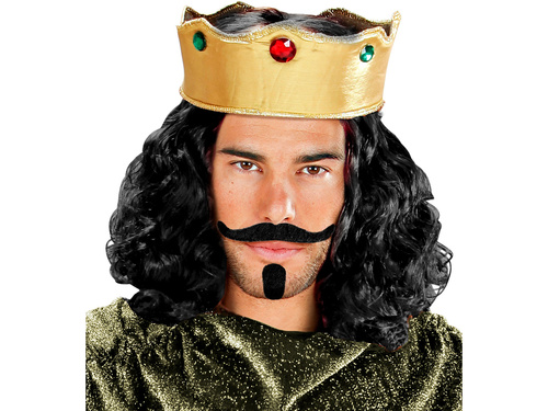 Fekete bajusz és szakáll Muskétás - 1 db.