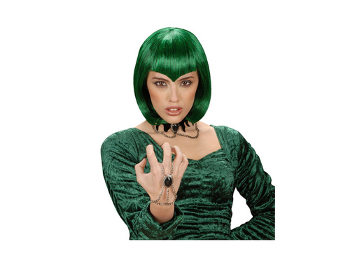 Gótikus lánc karkötő fekete medállal