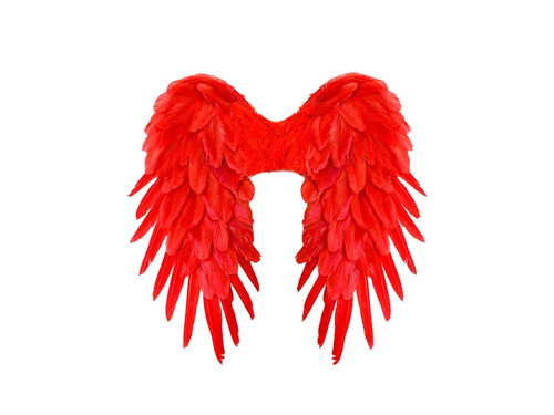 Piros összecsukható tollszárnyak 50×50 cm
