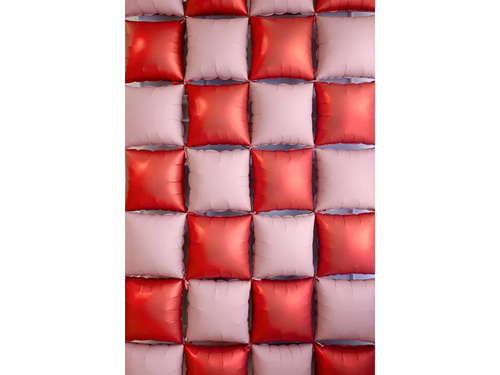 Fólia lufi négyzet rózsaszín és piros - 35 x 35 cm - 4 db.