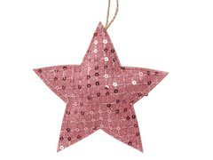 Szövetből készült akasztós dekoráció Csillag - 1 db.
