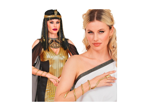 Arany karkötő-gyűrű kígyóval