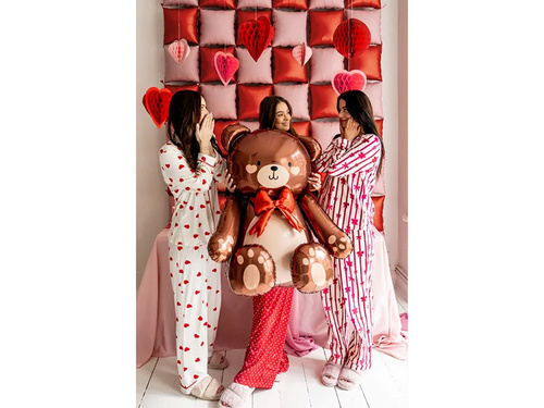 Teddy maci álló fólialufi - 59 x 88 cm - 1 db.