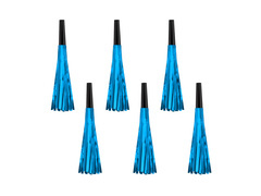 Trombitasípok kitekerve bojtokkal kék - 6 db