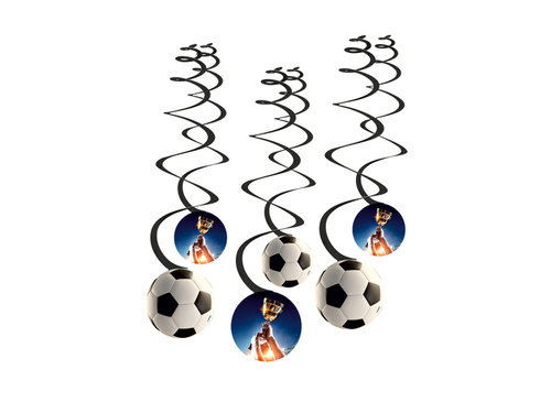 Dekoracja wisząca Piłka Nożna - 6 szt.