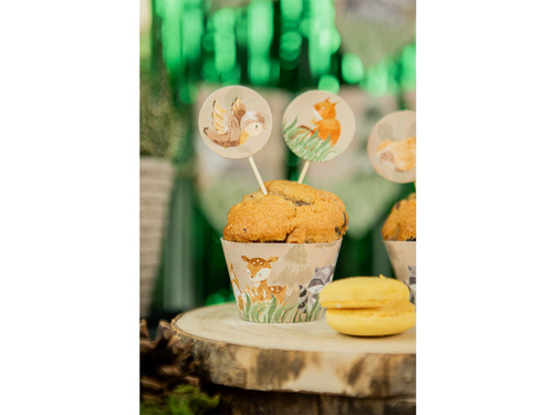 Cupcake liners Erdei állatok - 6 db.