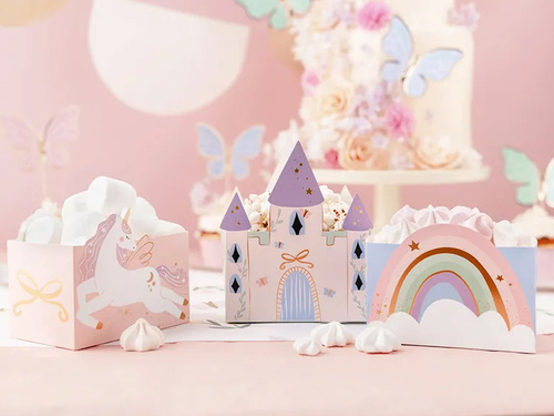 Snack dobozok Kastély és Egyszarvúak - 6 db.